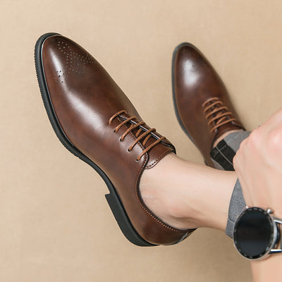 Zapatos de Cuero Elegantes con Cordones - Estilo Formal y Casual - Image 4