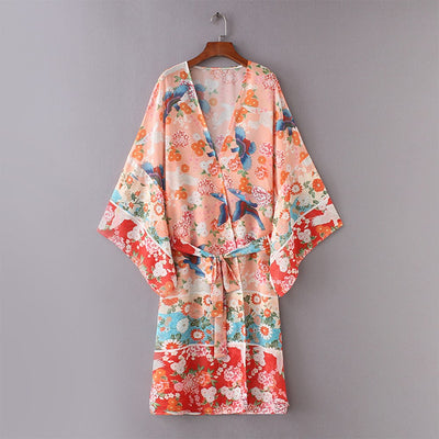 Cardigan de Gasa Estampado Floral para Primavera y Verano - Protección Solar Elegante - Image 4