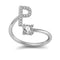 26 Letter English Rings Jewelry P Opening adjustable