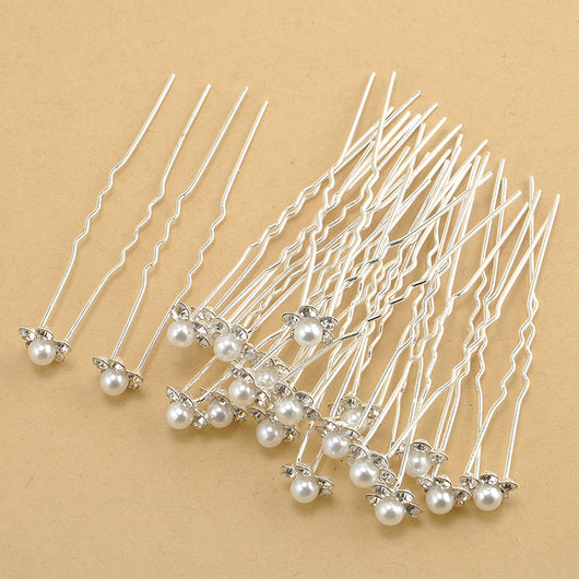 Accesorios para el Cabello de Novia con Espiral, Perlas y Flores - Image 10