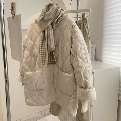 Abrigo Acolchado Mujer Estilo Holgado con Diseño Diamante Cosido - Image 15