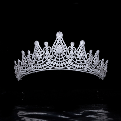 Diadema de Novia con Coronita de Circonitas - Image 7