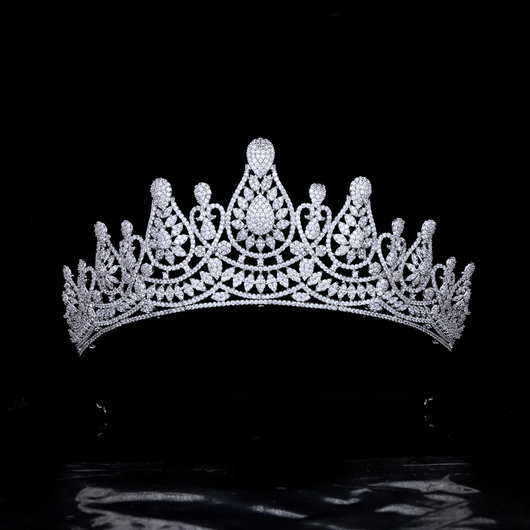 Diadema de Novia con Coronita de Circonitas - Image 7