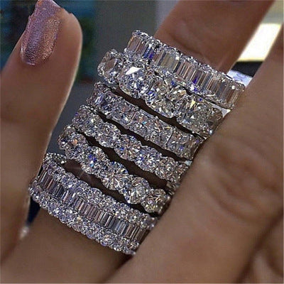 Anillo de Diamante Cuadrado con Zirconia para Mujer - Diseño Corazón Melocotón - Image 12