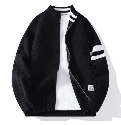Chaqueta Térmica Tejida para Hombre con Cuello Mock y Mangas Largas - Image 19