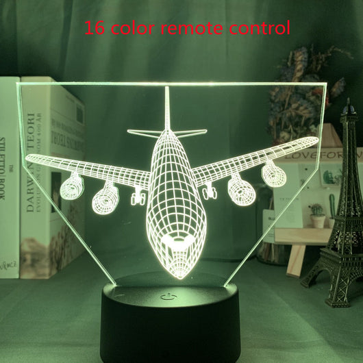 Lámpara 3D Holográfica Avión Personalizada - Luz Nocturna LED para Niños - Image 29