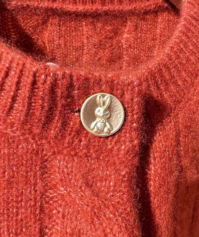 Suéter Cuello Redondo Rojo Grueso y Cálido - Image 19