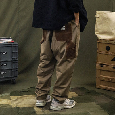 Pantalones Hombre Cintura Alta Pierna Ancha con Detalles Contrastantes - Image 9