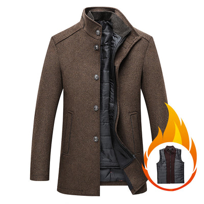Abrigo de Lana para Hombre con Cuello de Pie - Calidez y Estilo - Image 4
