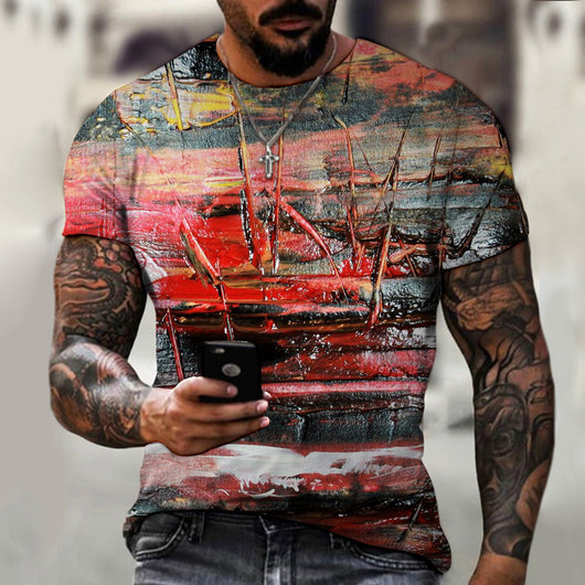 Remera Casual Hombre Estampado Digital 3D - Image 2