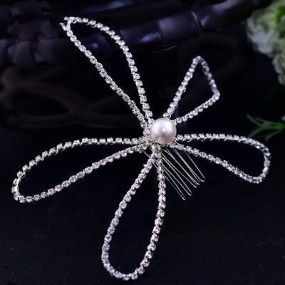 Tiara Nupcial de Cristal con Peine Elegante para Novia - Image 8