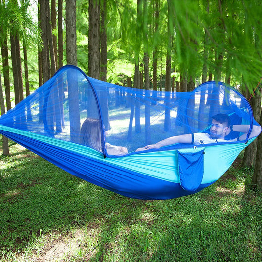 Hamaca Camping Automática con Red Antimosquitos para Viajes y Aventura - Image 12