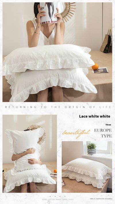 Funda de Almohada 100% Algodón con Volantes - Individual Lavado - Image 33