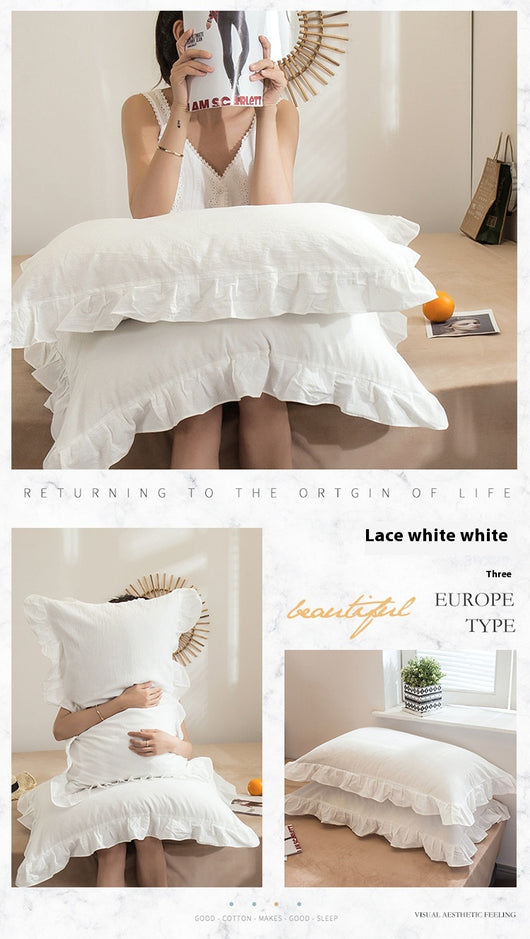 Funda de Almohada 100% Algodón con Volantes - Individual Lavado - Image 33
