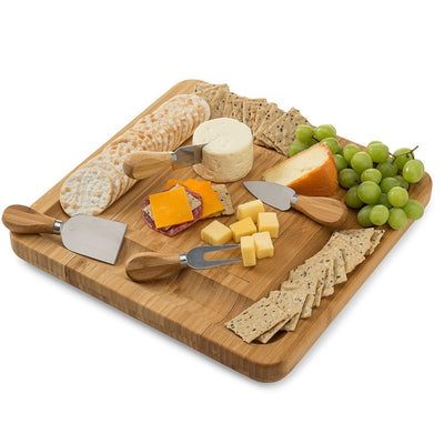 Tabla de Quesos de Bambú Premium con Juego de Cuchillos - Image 4