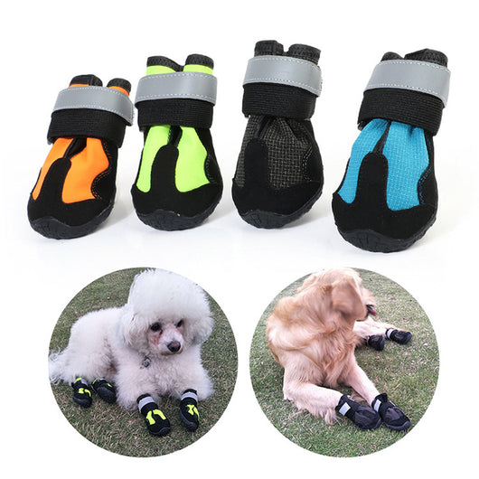 Botas Reflectivas Impermeables para Perros - Protección Nocturna y Resistentes