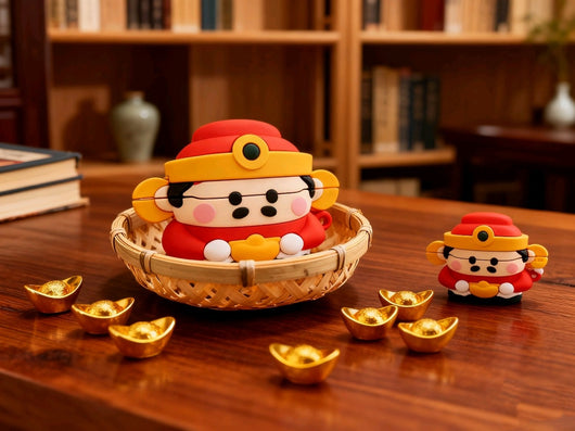 Funda para Audífonos Bluetooth Dios de la Prosperidad - Diseño Kawaii - Image 9