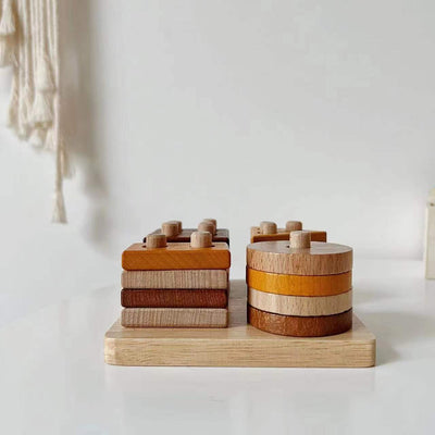 Juego de Bloques de Construcción con Formas Geométricas de Cuatro Postes - Image 9
