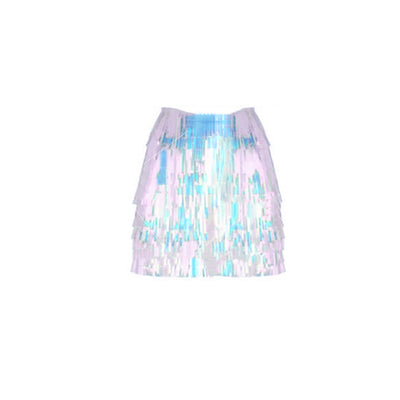 Traje de Carrera con Estampado de Letras y Falda de Lentejuelas - Image 6