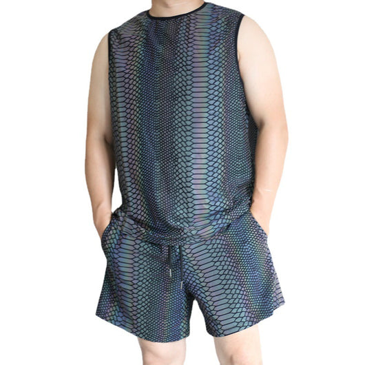 Conjunto Deportivo Reflectante: Tank Top y Shorts para Entrenar - Image 5