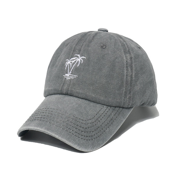Gorra Vaquera Desgastada con Estampado de Coco y Palmera - Image 3