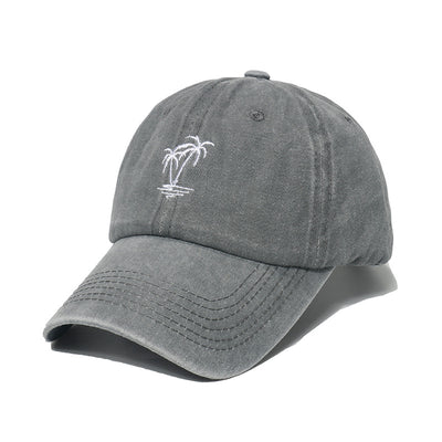 Gorra Vaquera Desgastada con Estampado de Coco y Palmera - Image 3