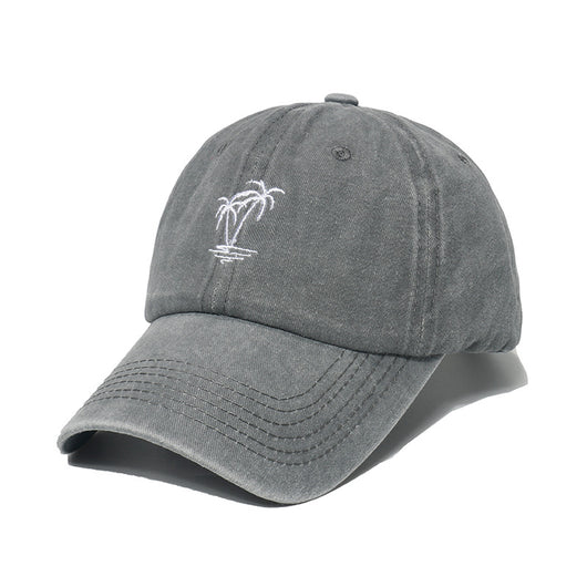 Gorra Vaquera Desgastada con Estampado de Coco y Palmera - Image 3
