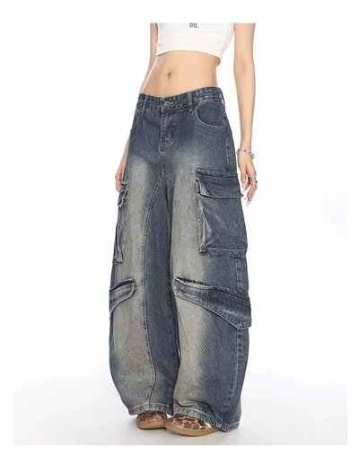 Pantalón Denim Matchet Multi-bolsillos Lavado - Image 2