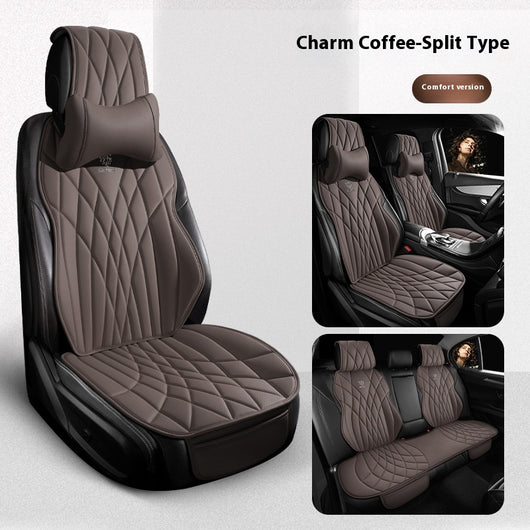 Funda de Asientos de Cuero Premium para Auto - Juego Completo 5 Plazas - Image 33