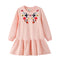 Vestido Largo Infantil de Princesa con Bordados en Algodón