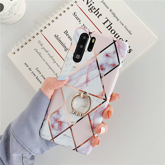 Funda para teléfono con mármol mosaico y acabado electrochapado - Image 12