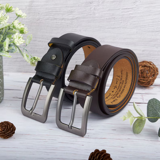 Cinturón Retro Europeo para Hombre con Hebilla de Aguja - Regalo Perfecto para Papá - Image 2