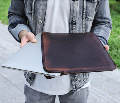Funda Protectora para Laptop en Cuero Crazy Horse - Maletín Portátil Elegante - Image 11