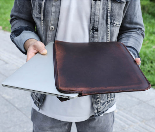 Funda Protectora para Laptop en Cuero Crazy Horse - Maletín Portátil Elegante - Image 11