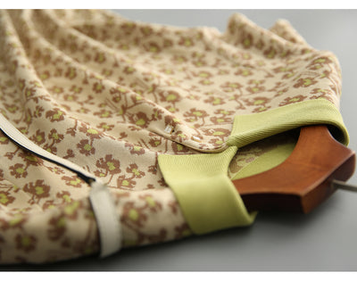 Vestido Polo Cuello Alto con Estampado Floral Pastoril - Image 18