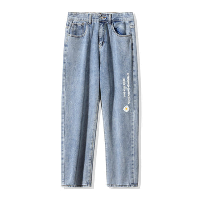 Pantalones Jeans Claros de Pierna Ancha y Recta - Image 3