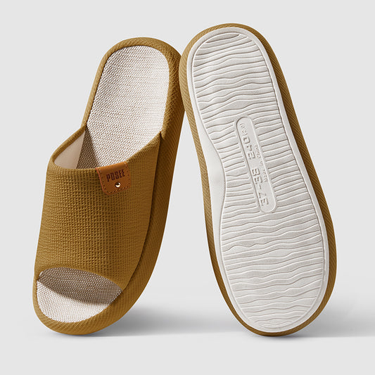 Pantuflas de Lino para Pareja con Suela Suave