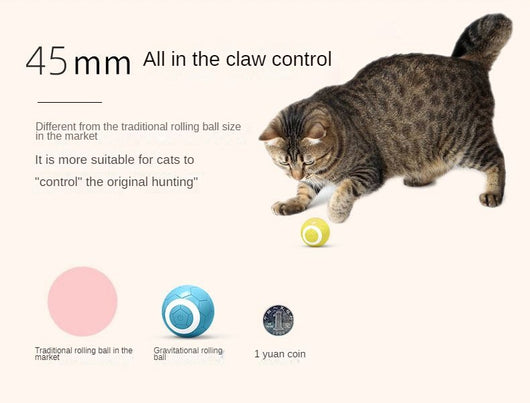 Yellow electric pet toy ball with a soccer ball pattern and a white ring around a central power button. - Image 19