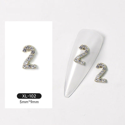 Joyas de Uñas 3D Explosión Dorado con Diamantes - Image 4