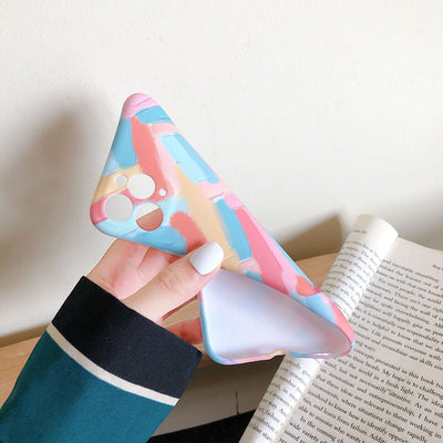 Funda Móvil Rayas de Color con Líquido Suave - Image 3