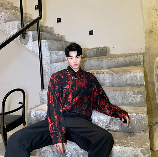 Camisa Floral Hip Hop Streetwear para Hombre - Image 3
