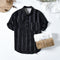 Camisa Masculina de Manga Curta Algodão e Linho - Verão Fresco e Confortável