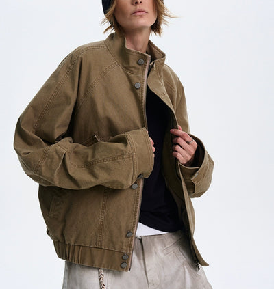 Chaqueta de Cuero Estilo Barn Americana con Bloque de Colores - Image 11