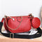 Bolso Crossbody de Cuero PU con Patrón Tejido