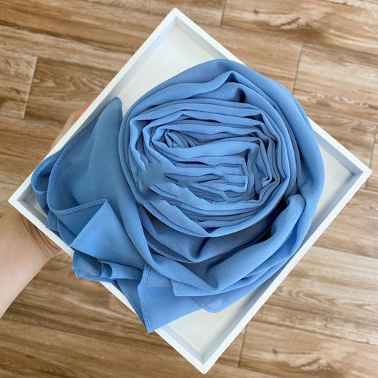 Pañuelo Hijab de Gasa Perlada Liso para Mujer - Image 55