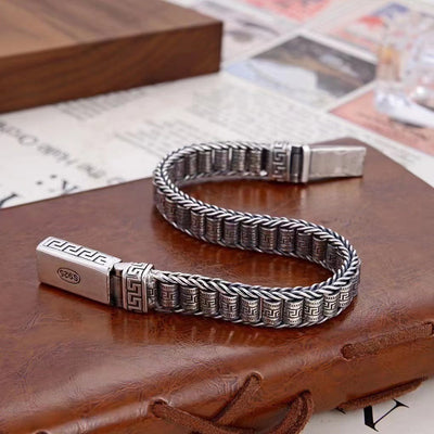 Pulsera de Plata Esterlina para Hombre con Diseño de Llave Desgastada - Image 6