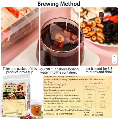 Té de Ginseng Premium en Bolsitas y Botella - Image 8