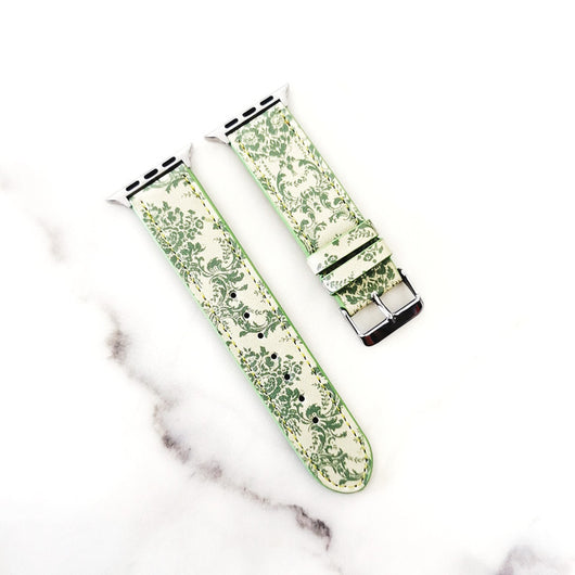 Pulsera de Cuero Verde con Estampado - Accesorio de Moda Trendy - Image 2