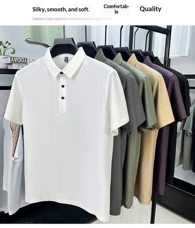 Playera Polo Hombre Jacquard Cuadros Transpirable Verano - Image 15