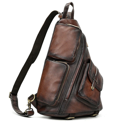 Bolso Vintage de Cuero Curtido al Natural - Gran Capacidad - Image 6
